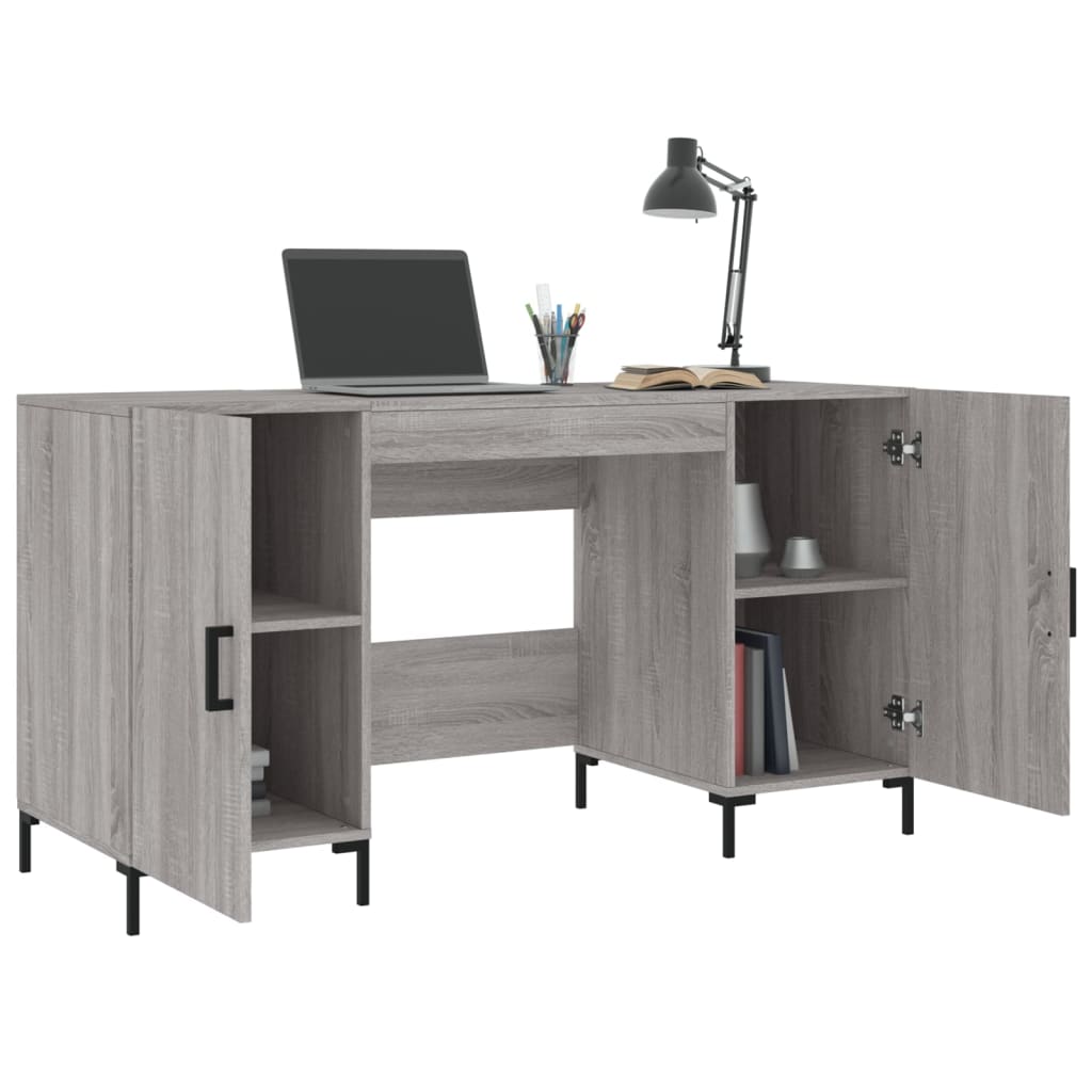 Schreibtisch Grau Sonoma 140x50x75 cm Holzwerkstoff