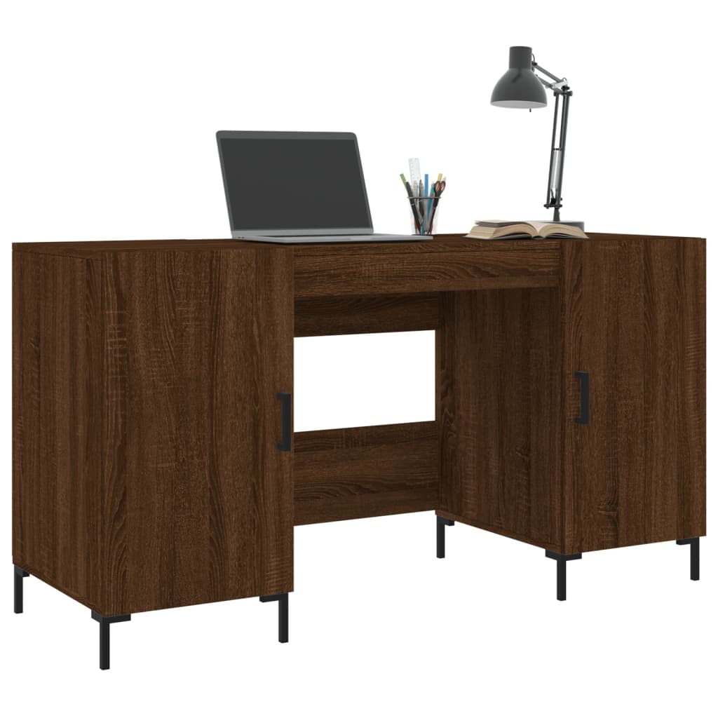 Schreibtisch Braun Eichen-Optik 140x50x75 cm Holzwerkstoff