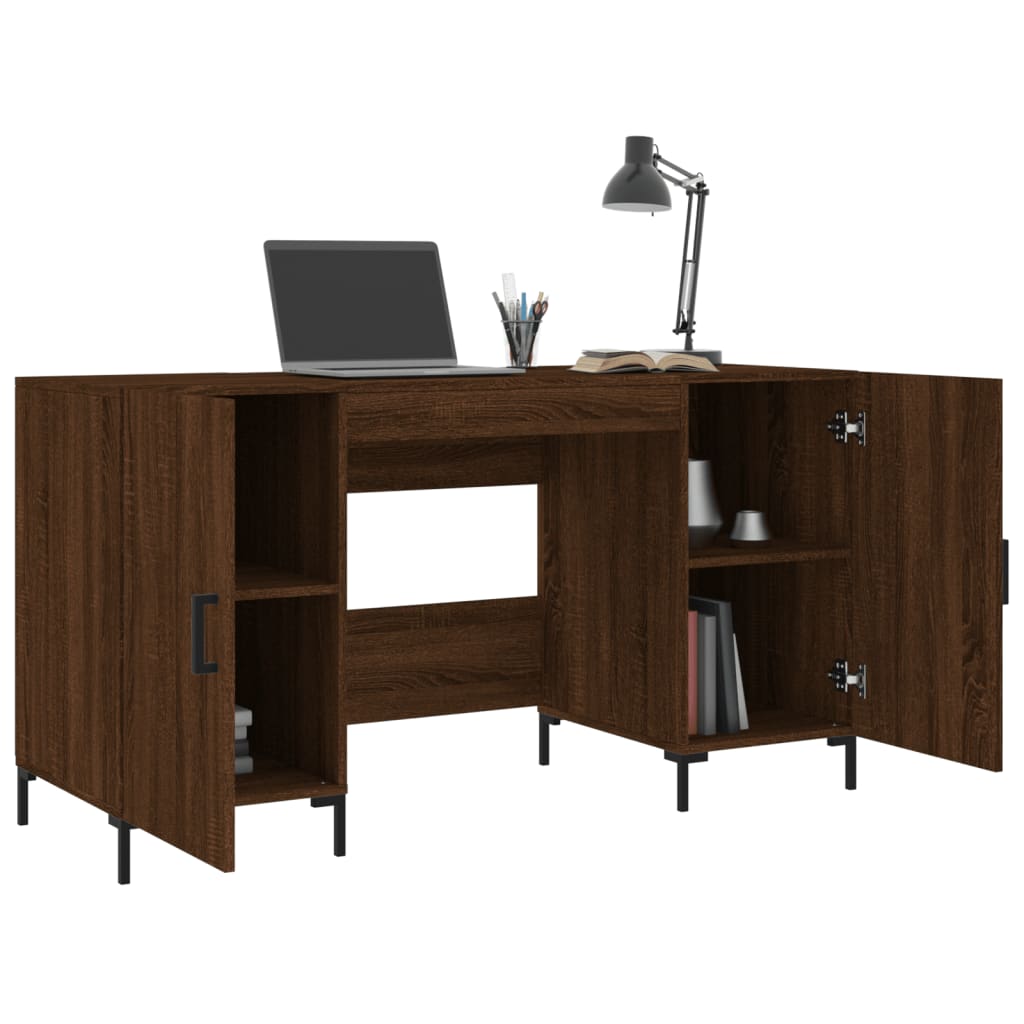 Schreibtisch Braun Eichen-Optik 140x50x75 cm Holzwerkstoff