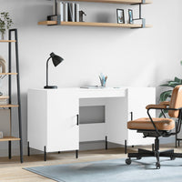 Thumbnail for Schreibtisch Weiß 140x50x75 cm Holzwerkstoff
