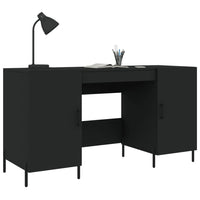 Thumbnail for Schreibtisch Schwarz 140x50x75 cm Holzwerkstoff