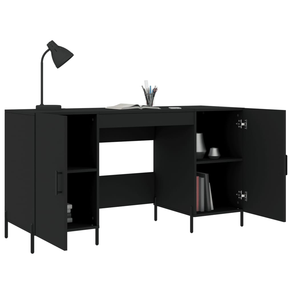 Schreibtisch Schwarz 140x50x75 cm Holzwerkstoff