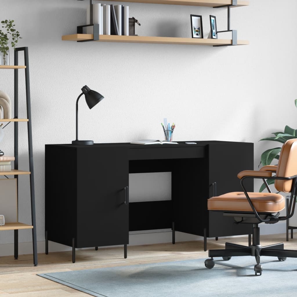 Schreibtisch Schwarz 140x50x75 cm Holzwerkstoff