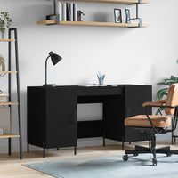 Thumbnail for Schreibtisch Schwarz 140x50x75 cm Holzwerkstoff