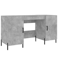 Thumbnail for Schreibtisch Betongrau 140x50x75 cm Holzwerkstoff