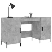 Thumbnail for Schreibtisch Betongrau 140x50x75 cm Holzwerkstoff