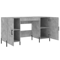 Thumbnail for Schreibtisch Betongrau 140x50x75 cm Holzwerkstoff