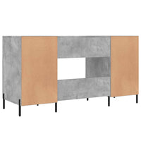 Thumbnail for Schreibtisch Betongrau 140x50x75 cm Holzwerkstoff