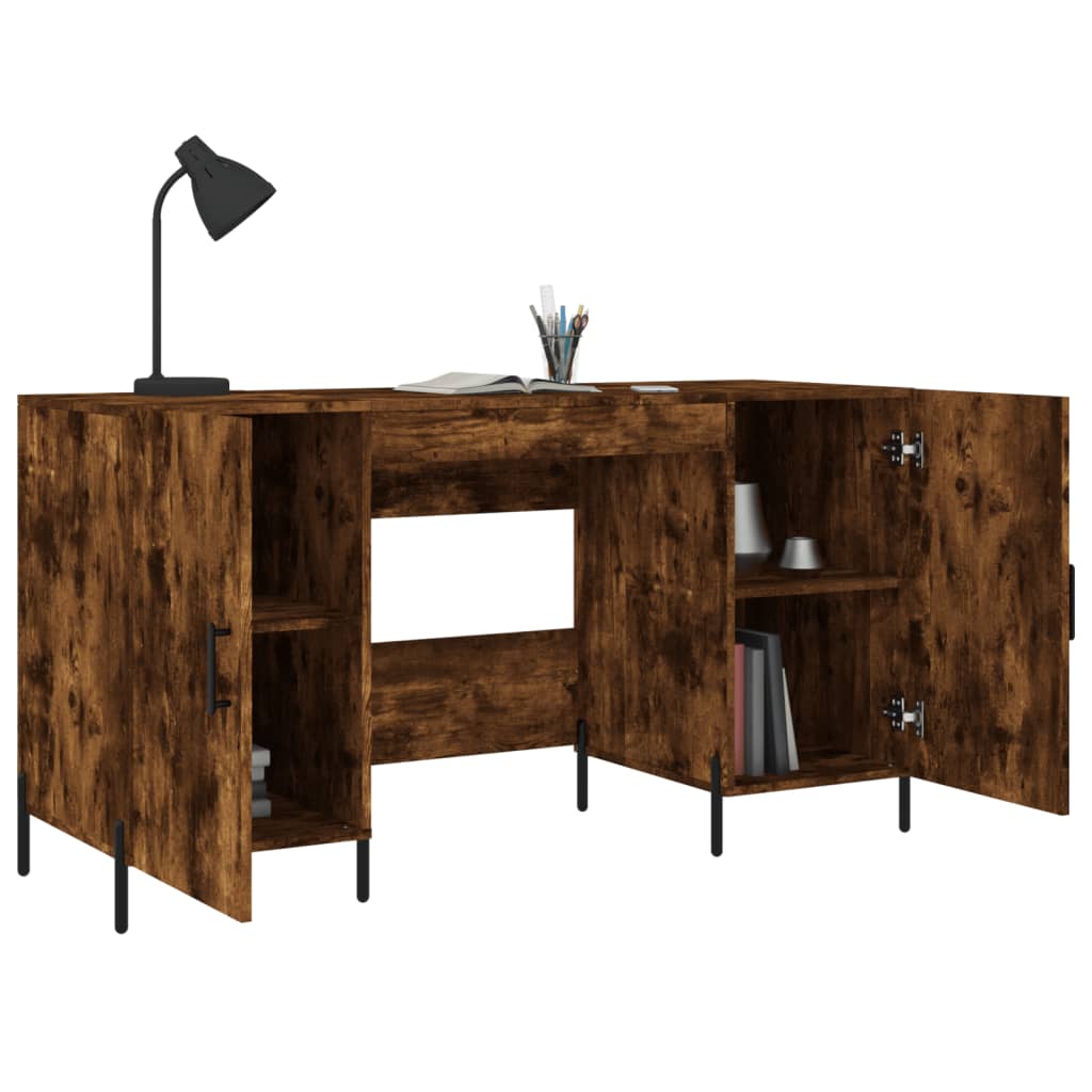 Schreibtisch Räuchereiche 140x50x75 cm Holzwerkstoff
