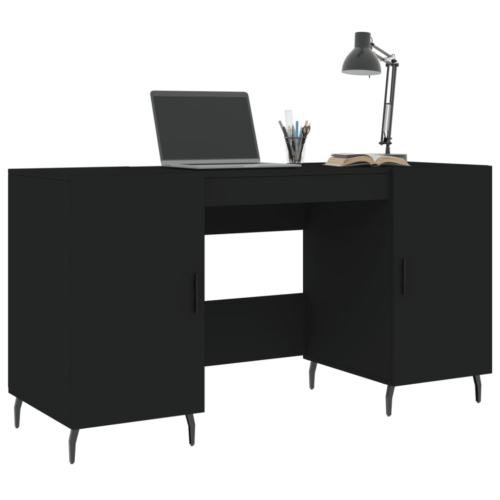 Schreibtisch Schwarz 140x50x75 cm Holzwerkstoff