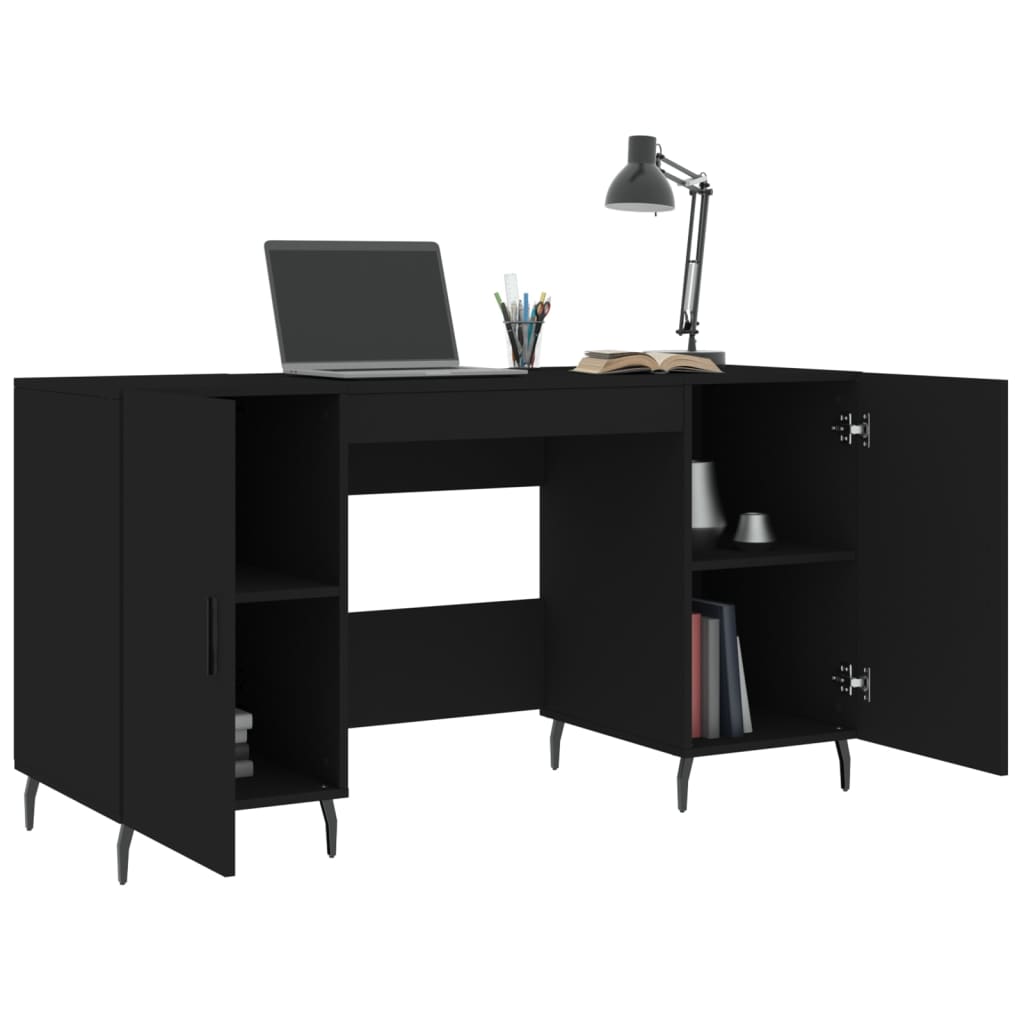 Schreibtisch Schwarz 140x50x75 cm Holzwerkstoff