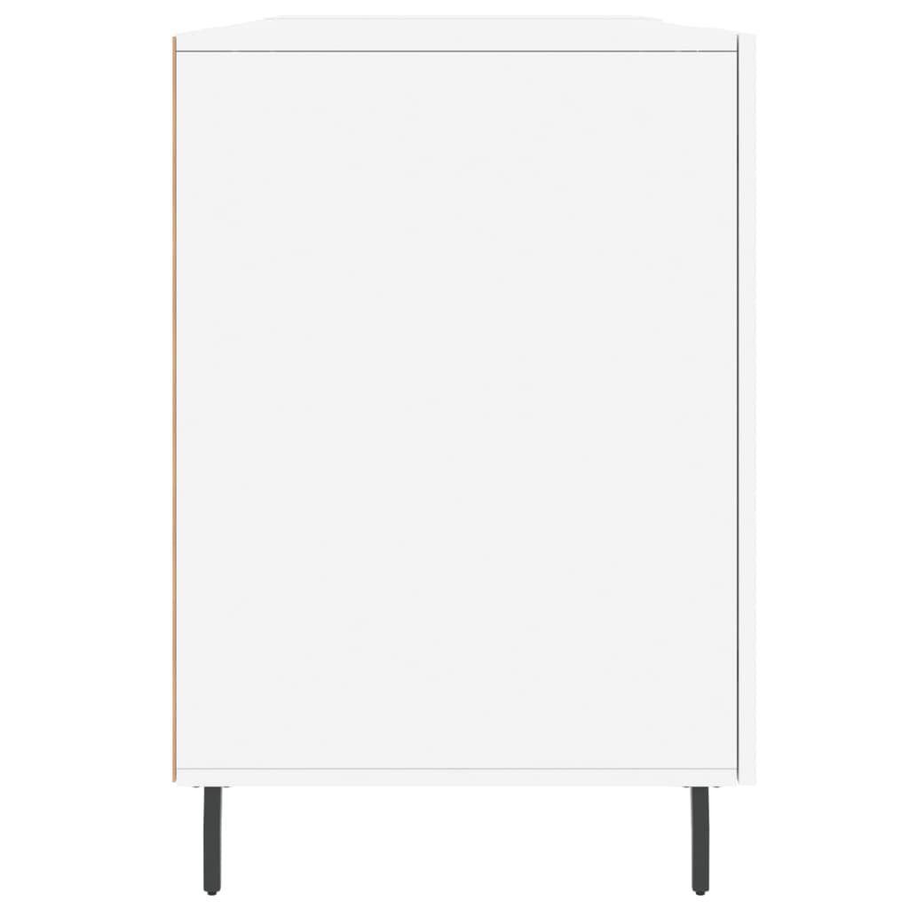 Schreibtisch Hochglanz-Weiß 140x50x75 cm Holzwerkstoff