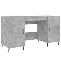 Thumbnail for Schreibtisch Betongrau 140x50x75 cm Holzwerkstoff