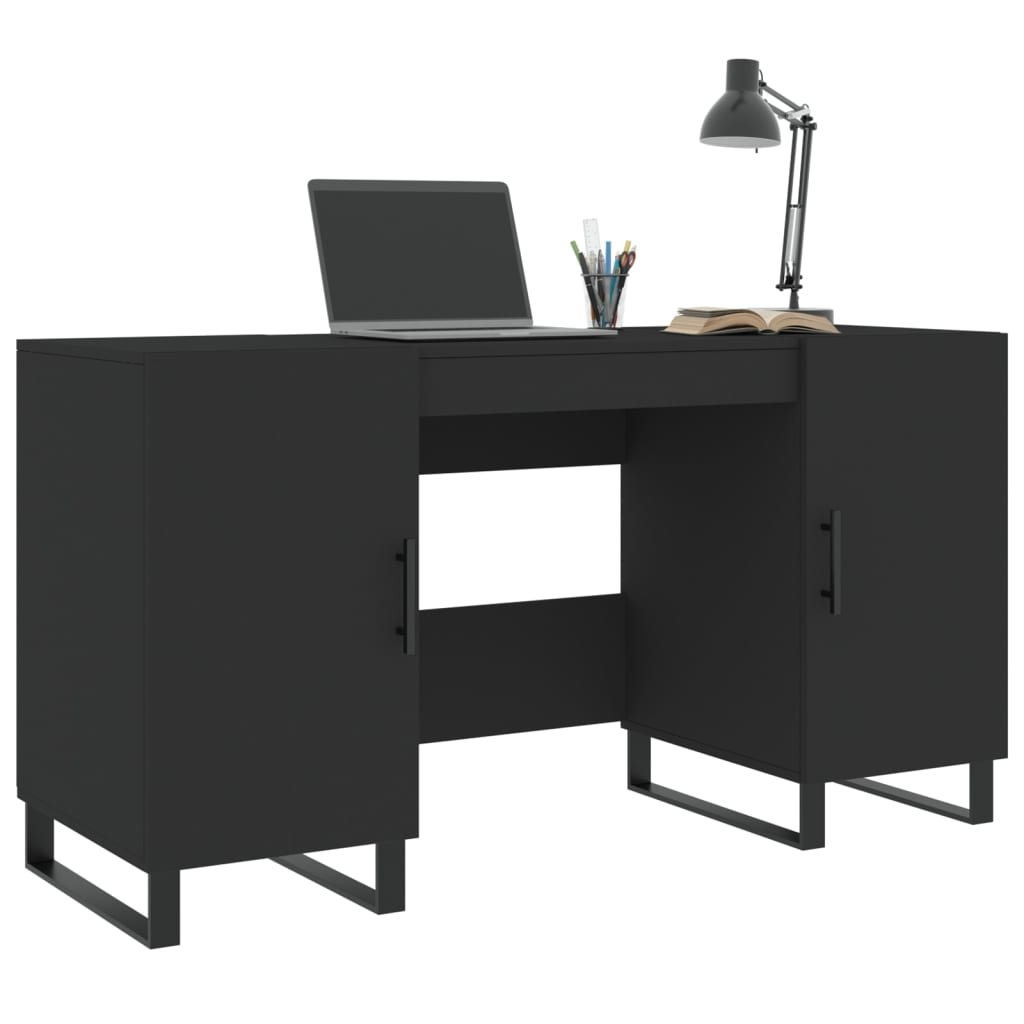 Schreibtisch Schwarz 140x50x75 cm Holzwerkstoff