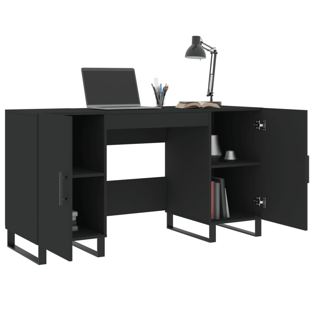 Schreibtisch Schwarz 140x50x75 cm Holzwerkstoff