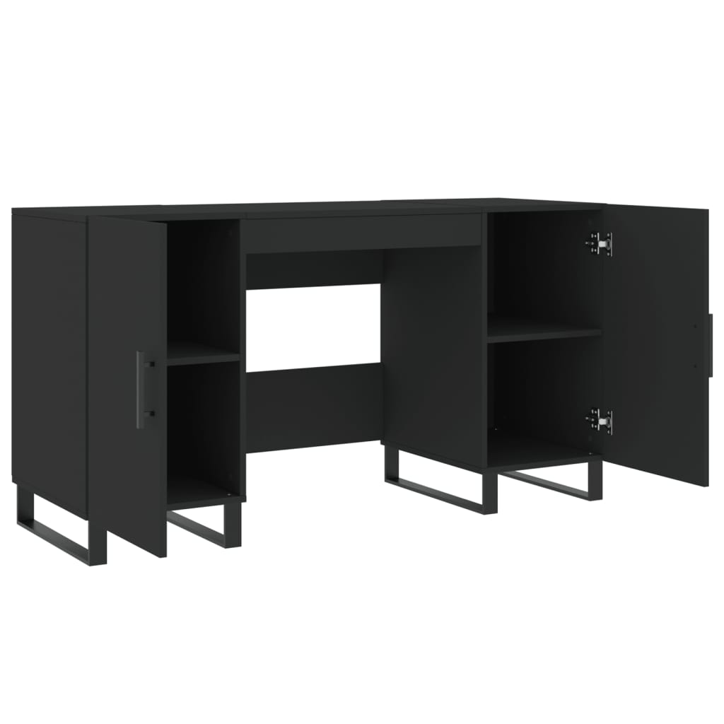 Schreibtisch Schwarz 140x50x75 cm Holzwerkstoff