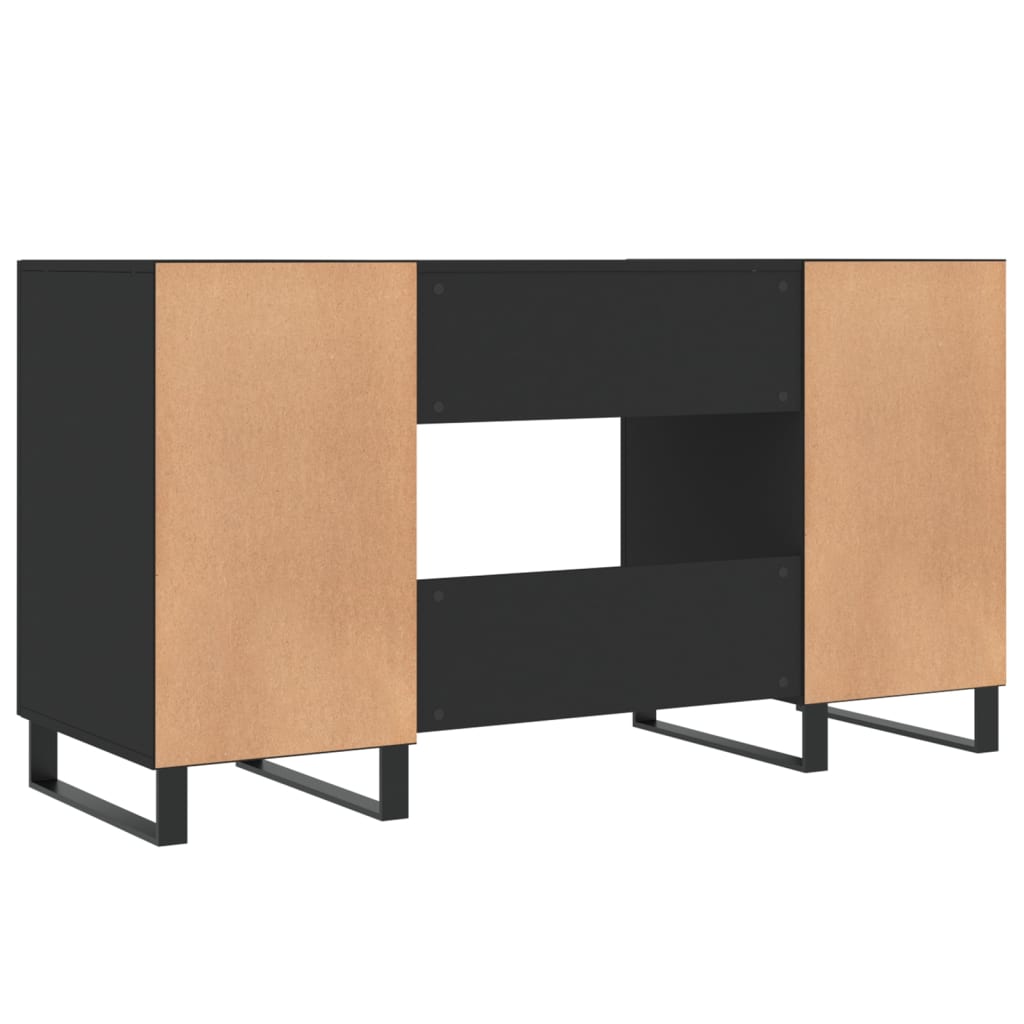 Schreibtisch Schwarz 140x50x75 cm Holzwerkstoff
