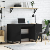 Thumbnail for Schreibtisch Schwarz 140x50x75 cm Holzwerkstoff