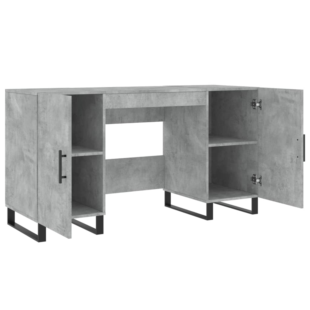 Schreibtisch Betongrau 140x50x75 cm Holzwerkstoff