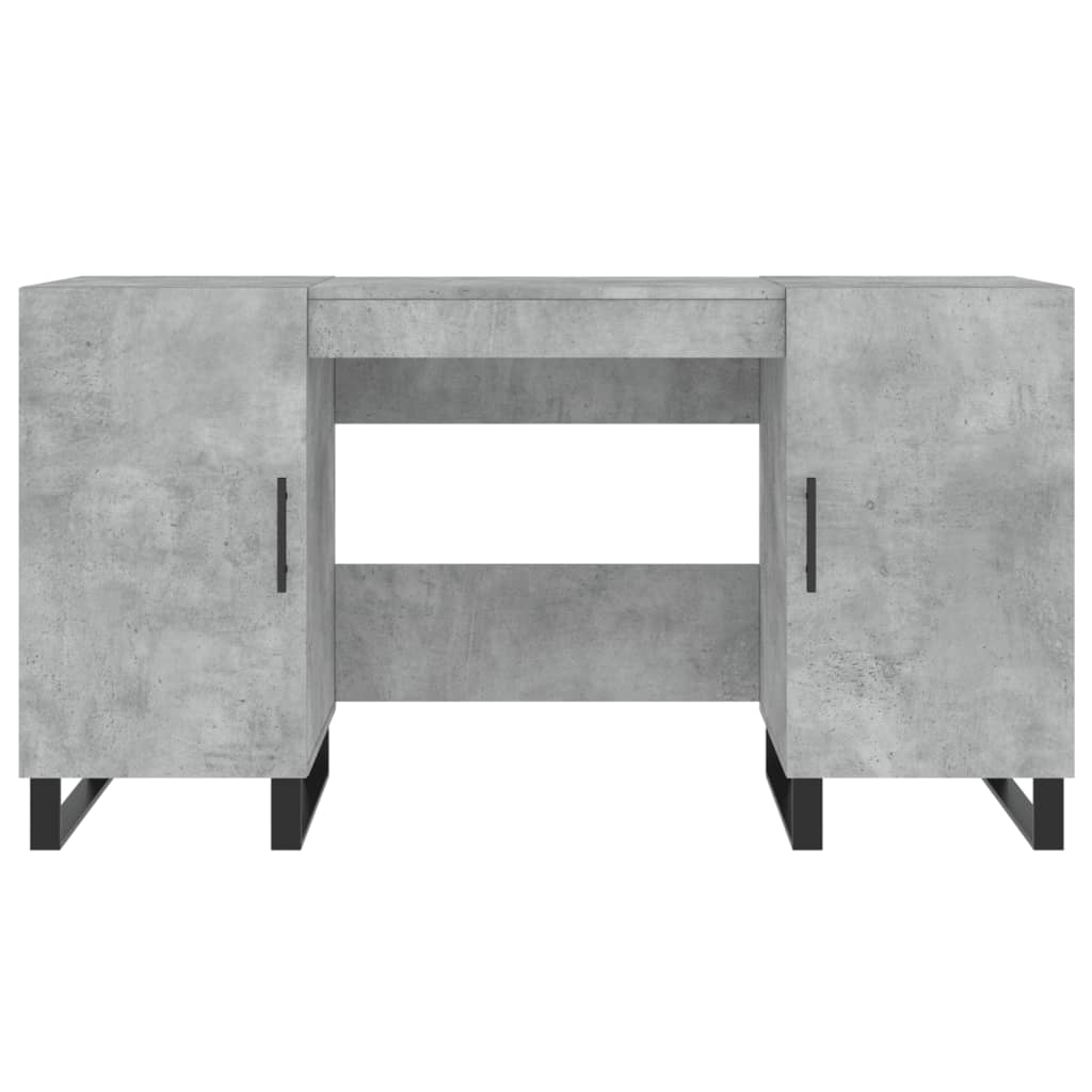 Schreibtisch Betongrau 140x50x75 cm Holzwerkstoff