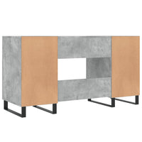 Thumbnail for Schreibtisch Betongrau 140x50x75 cm Holzwerkstoff