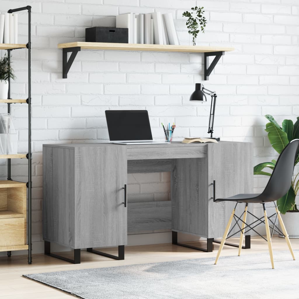 Schreibtisch Grau Sonoma 140x50x75 cm Holzwerkstoff