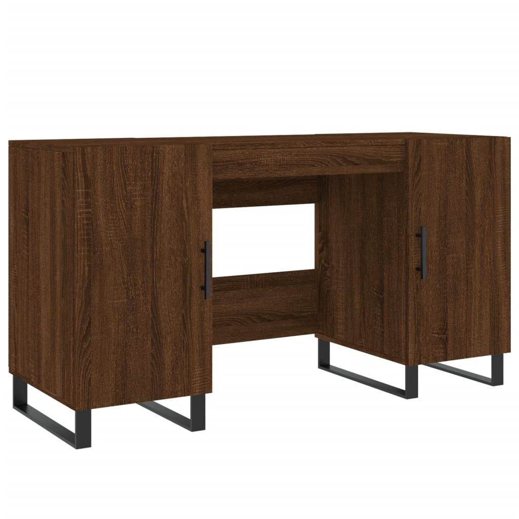 Schreibtisch Braun Eichen-Optik 140x50x75 cm Holzwerkstoff