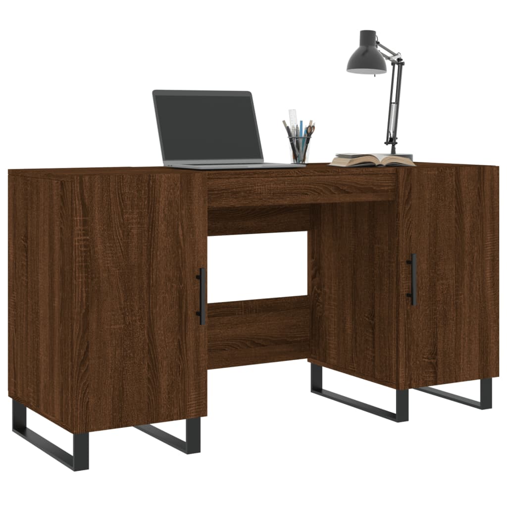 Schreibtisch Braun Eichen-Optik 140x50x75 cm Holzwerkstoff