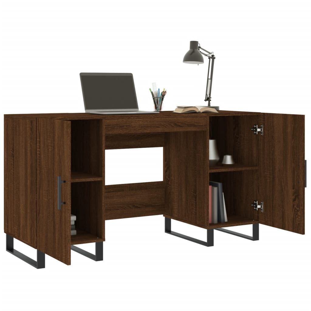 Schreibtisch Braun Eichen-Optik 140x50x75 cm Holzwerkstoff