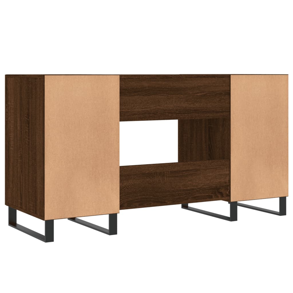 Schreibtisch Braun Eichen-Optik 140x50x75 cm Holzwerkstoff
