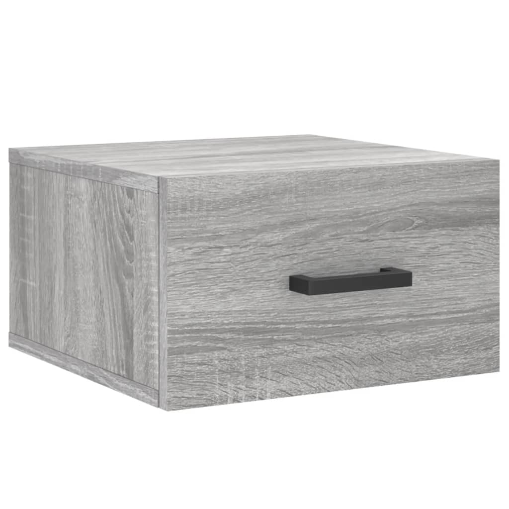 Wand-Nachttische 2 Stk. Grau Sonoma 35x35x20 cm
