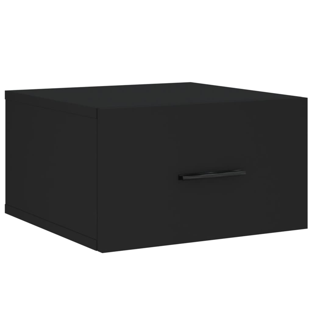 Wand-Nachttisch Schwarz 35x35x20 cm