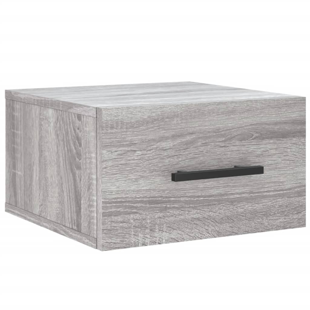 Wand-Nachttisch Grau Sonoma 35x35x20 cm