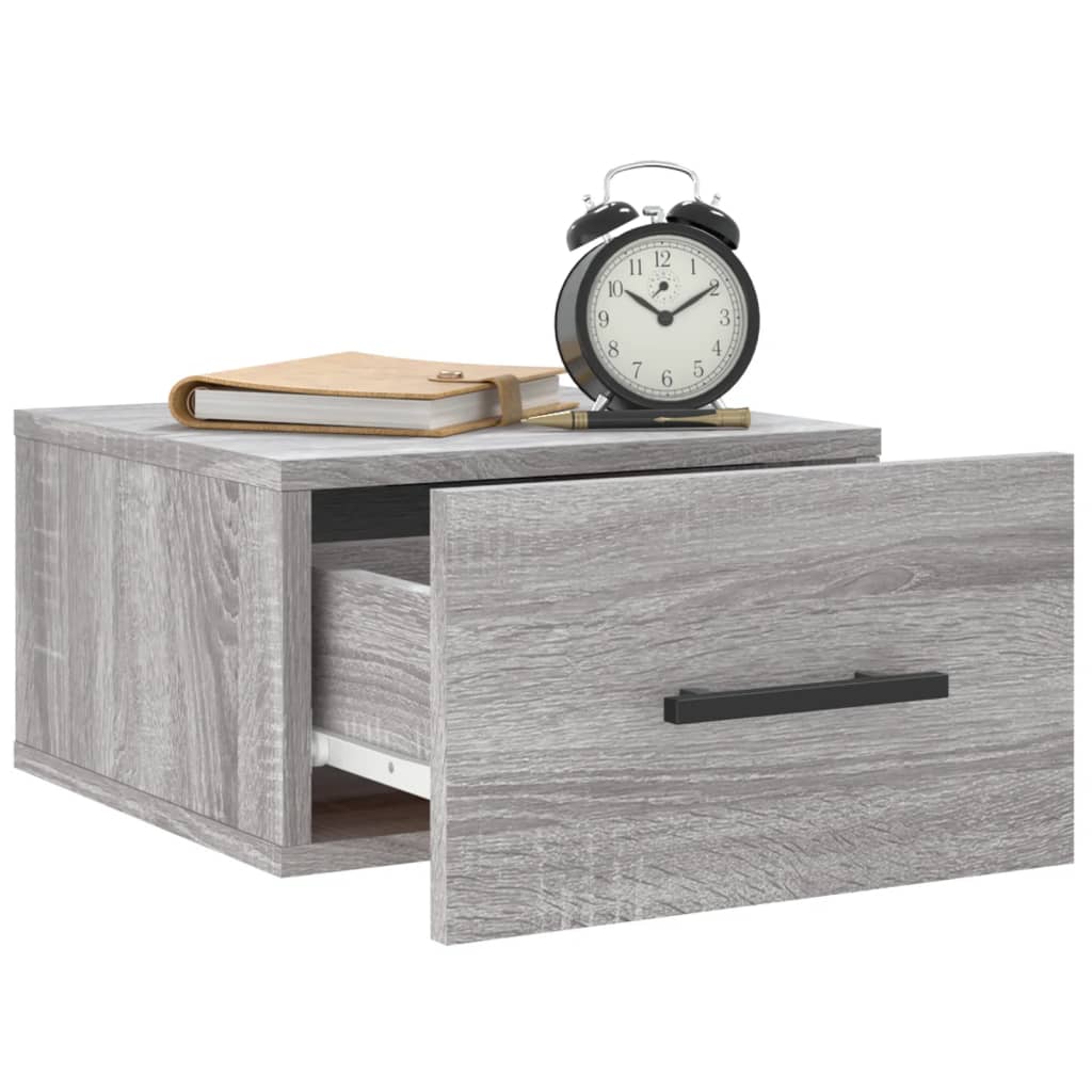 Wand-Nachttisch Grau Sonoma 35x35x20 cm