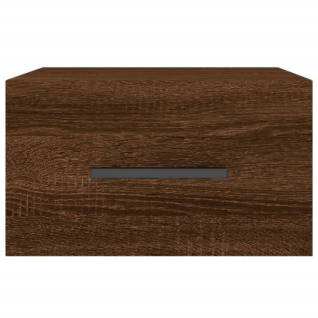 Wand-Nachttische 2 Stk. Braun Eichen-Optik 35x35x20 cm
