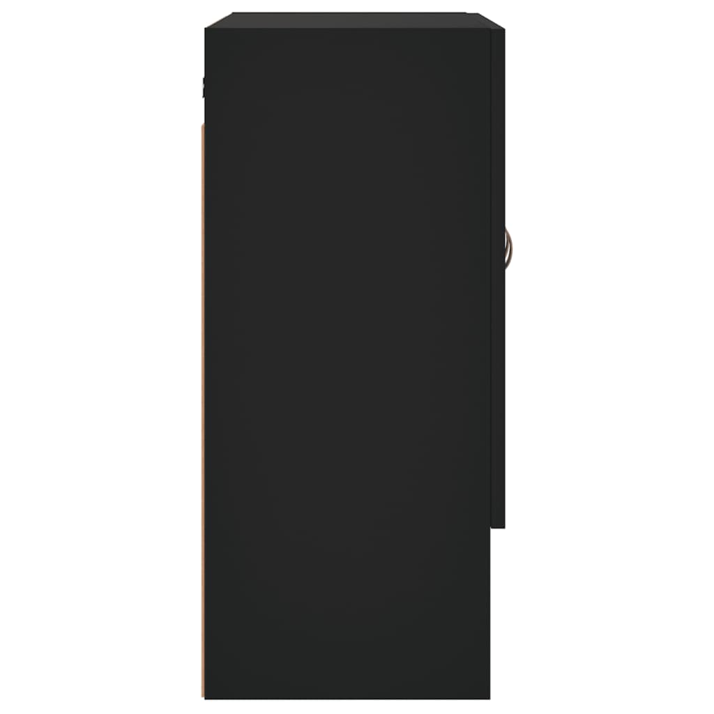 Wandschrank Schwarz 60x31x70 cm Holzwerkstoff