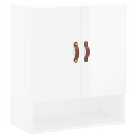 Thumbnail for Wandschrank Hochglanz-Weiß 60x31x70 cm Holzwerkstoff