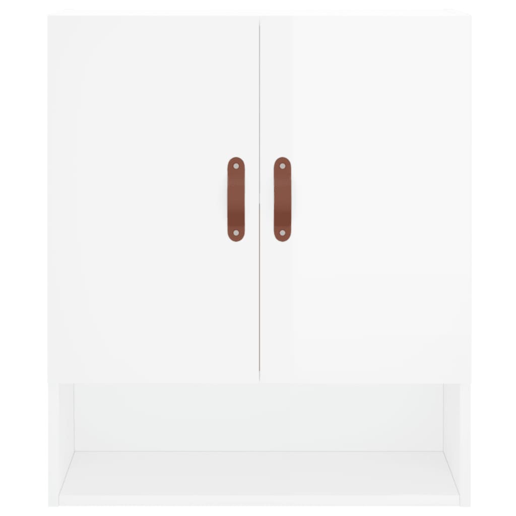 Wandschrank Hochglanz-Weiß 60x31x70 cm Holzwerkstoff