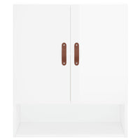 Thumbnail for Wandschrank Hochglanz-Weiß 60x31x70 cm Holzwerkstoff