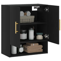 Thumbnail for Wandschrank Schwarz 60x31x70 cm Holzwerkstoff