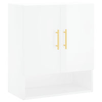 Thumbnail for Wandschrank Hochglanz-Weiß 60x31x70 cm Holzwerkstoff