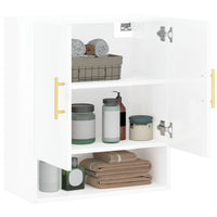 Thumbnail for Wandschrank Hochglanz-Weiß 60x31x70 cm Holzwerkstoff