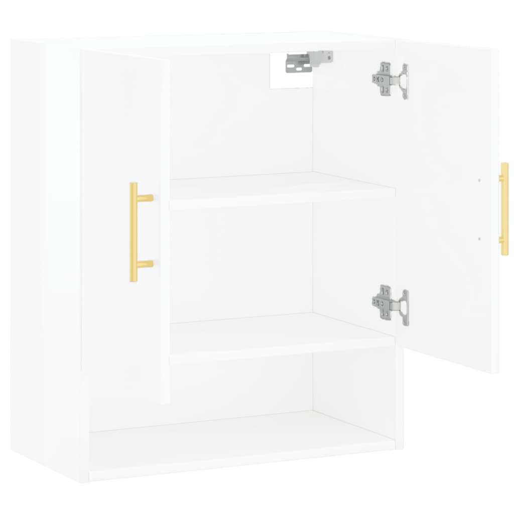 Wandschrank Hochglanz-Weiß 60x31x70 cm Holzwerkstoff