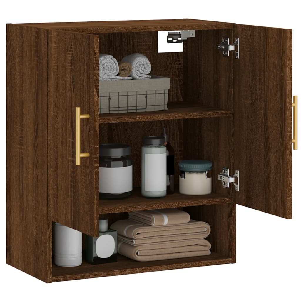Wandschrank Braun Eichen-Optik 60x31x70 cm Holzwerkstoff