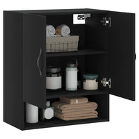 Thumbnail for Wandschrank Schwarz 60x31x70 cm Holzwerkstoff