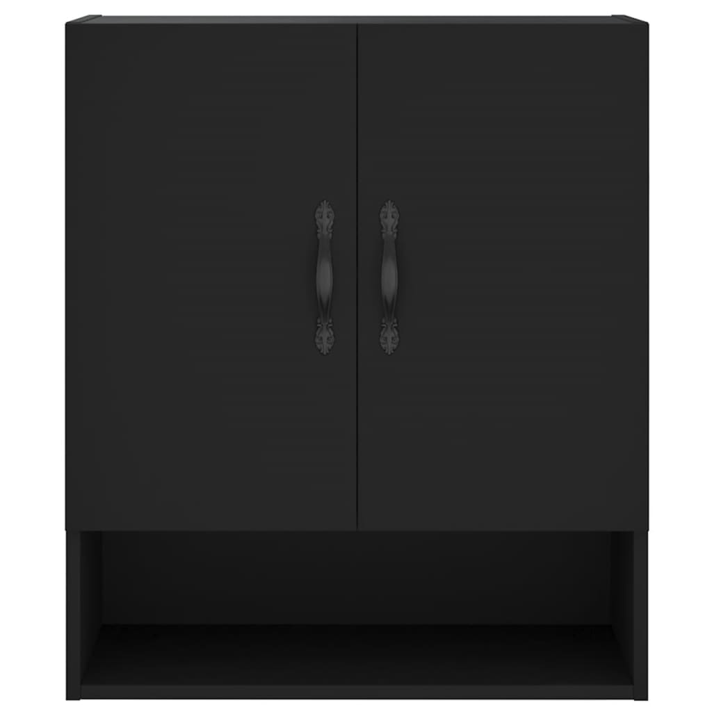Wandschrank Schwarz 60x31x70 cm Holzwerkstoff