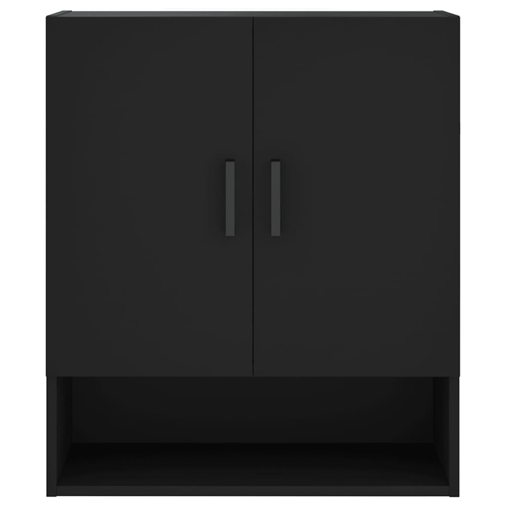 Wandschrank Schwarz 60x31x70 cm Holzwerkstoff