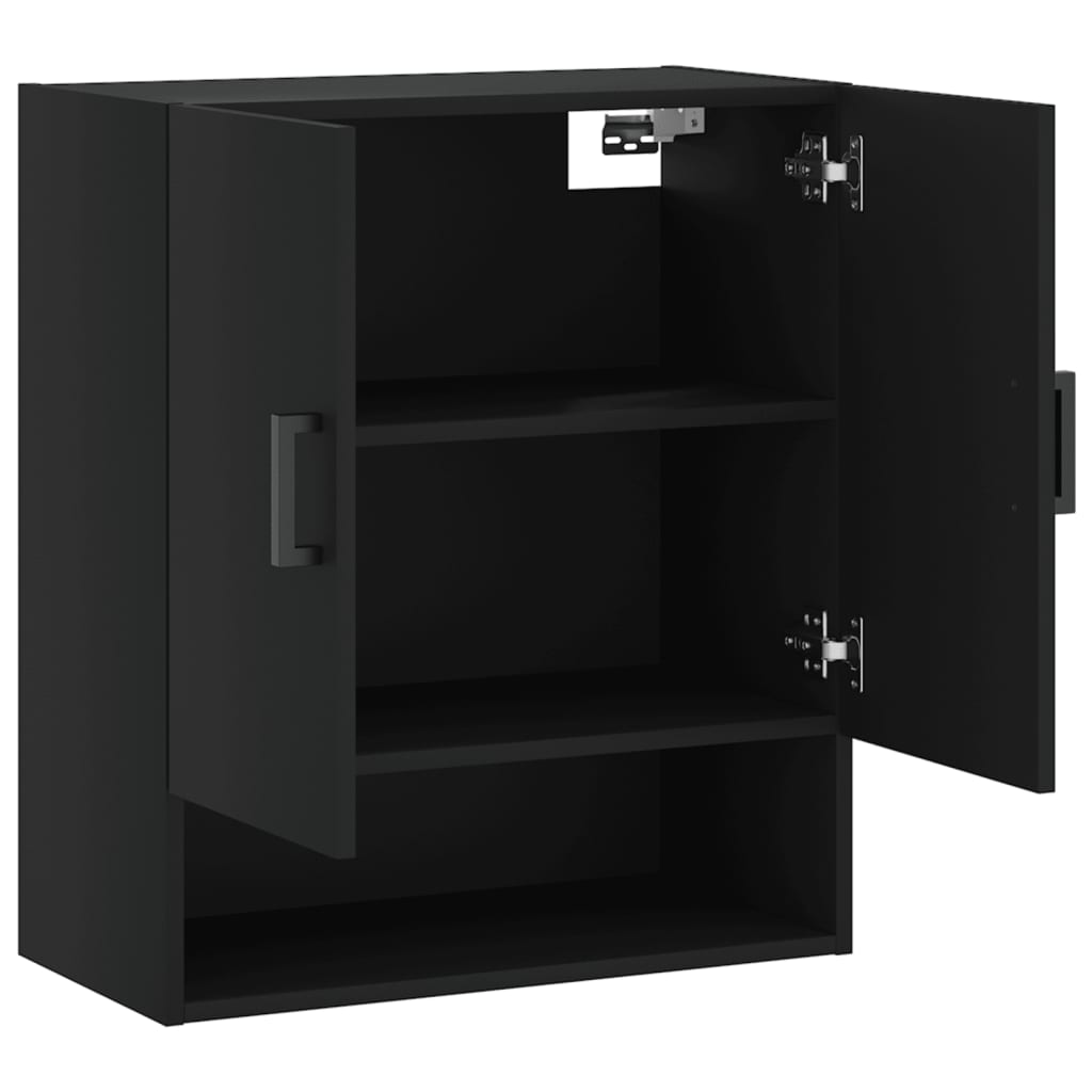 Wandschrank Schwarz 60x31x70 cm Holzwerkstoff