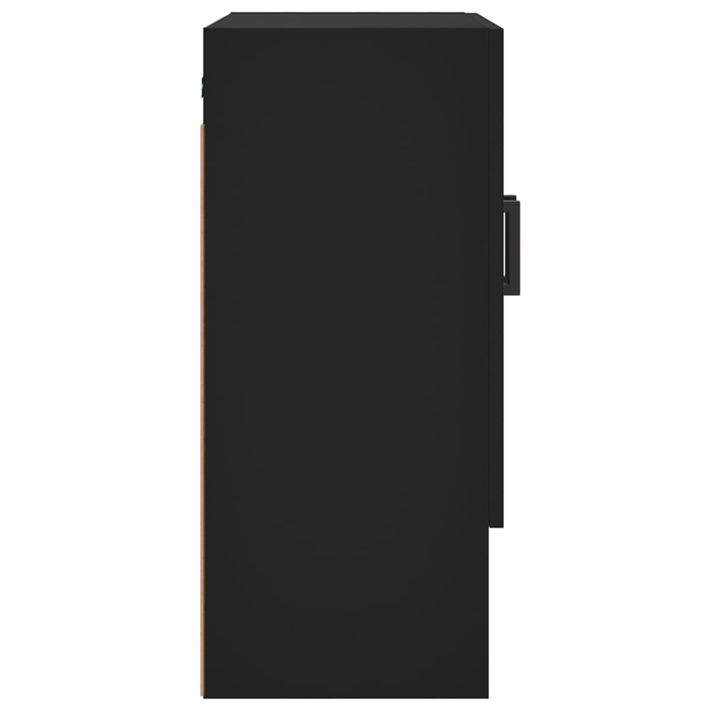 Wandschrank Schwarz 60x31x70 cm Holzwerkstoff