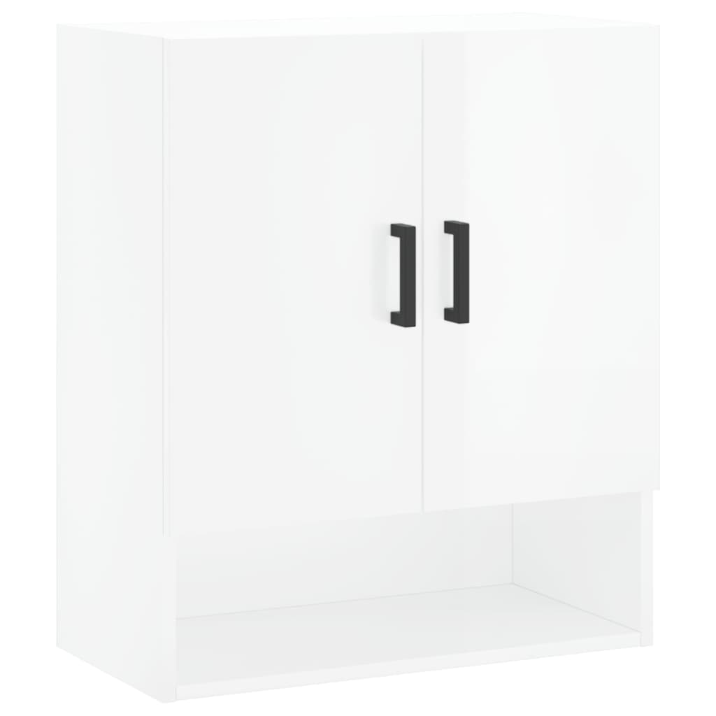 Wandschrank Hochglanz-Weiß 60x31x70 cm Holzwerkstoff